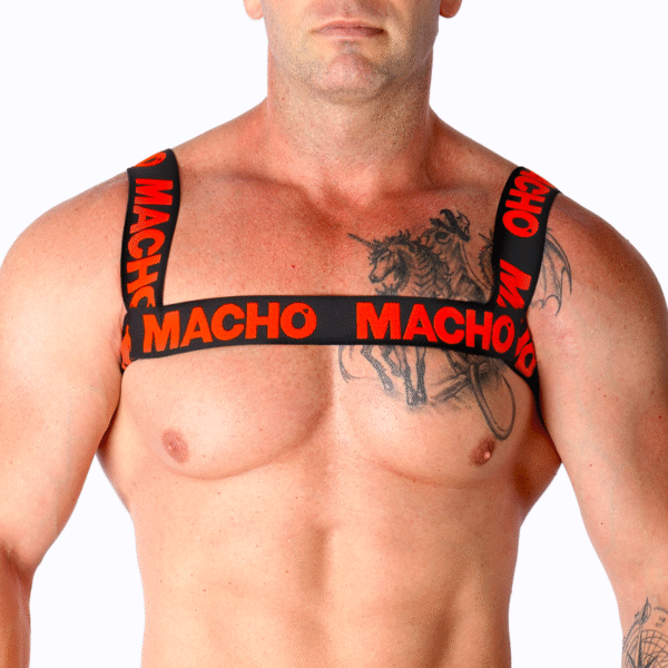 POTENTE - MACHO - ARNÊS DUPLO VERMELHO
