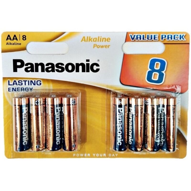 POTENTE - PANASONIC - BATERIA ALCALINA BRONZE AA LR6 BLISTER*8