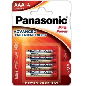 POTENTE - PANASONIC - PILHA AAA ALCALINAS PRO POWER LR03 BLISTER*4