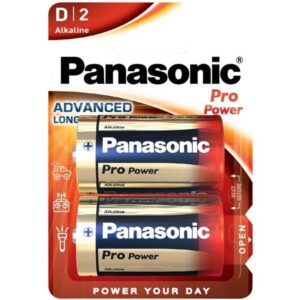 POTENTE - PANASONIC - BATERIA ALCALINA D PRO POWER LR20 BLISTER*2