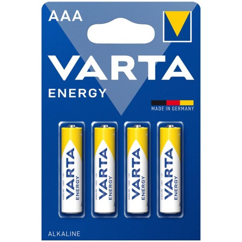 POTENTE - VARTA - PILHA ALCALINA ENERGÉTICA AAA LR03 BLISTER*4