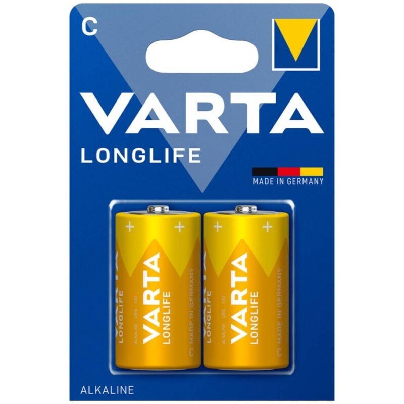 POTENTE - VARTA - BATERIA ALCALINA DE LONGA VIDA C LR14 BLISTER*2