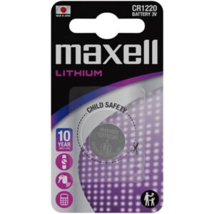 POTENTE - MAXELL - BATERIA DE LÍTIO BOTÃO CR1220 3V BLISTER*1