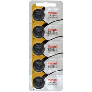 POTENTE - MAXELL - CR2016 3V BLISTER DE CÉLULA DE LÍTIO BUTTON*5