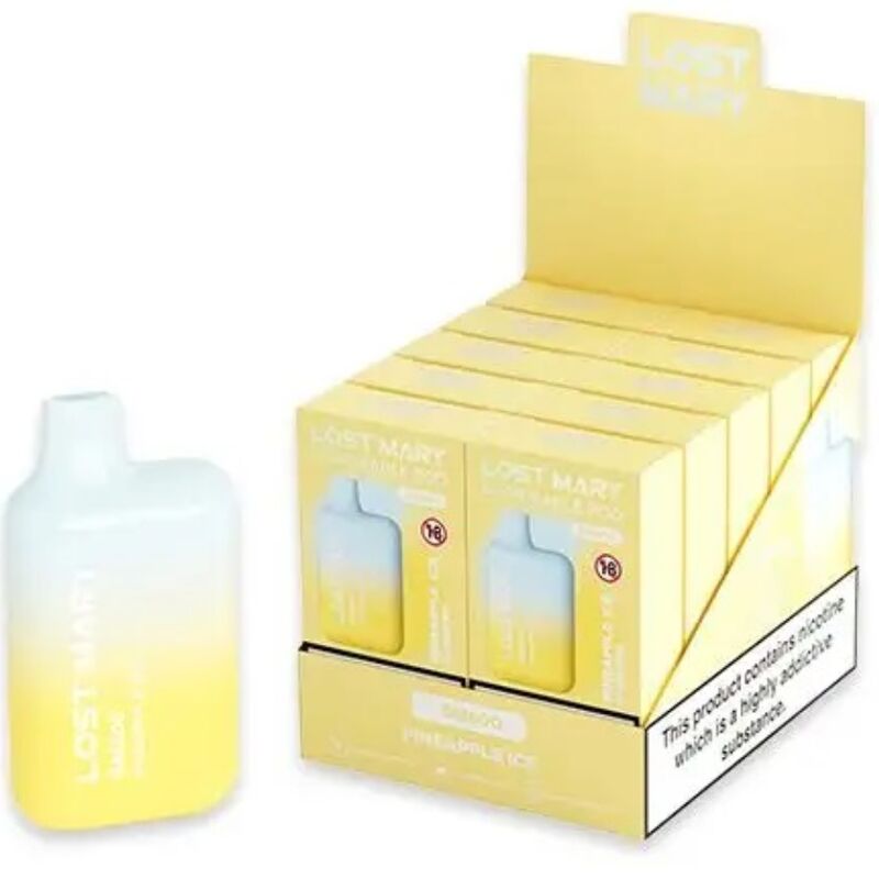POTENTE - LOST MARY - (EXPOSITOR PROFESSIONAL PACK -10 UNIDADES) BM600 NICOTINE VAPER 2% DESCARTÁVEL ABACAXI ICE