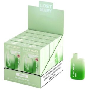 POTENTE - LOST MARY - (EXPOSITOR PROFESSIONAL PACK -10 UNIDADES) BM600 NICOTINE VAPER 2% DESCARTÁVEL DUPLO APPLE