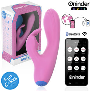 POTENTE - ONINDER CUTE - VIBRADOR LOVE BUNNY PARA PONTO G E CLITÓRIS - APLICATIVO MUNDIAL GRATUITO