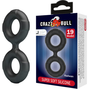POTENTE - CRAZY BULL - ANEL DUPLO DE SILICONE RADWAN MODELO 19
