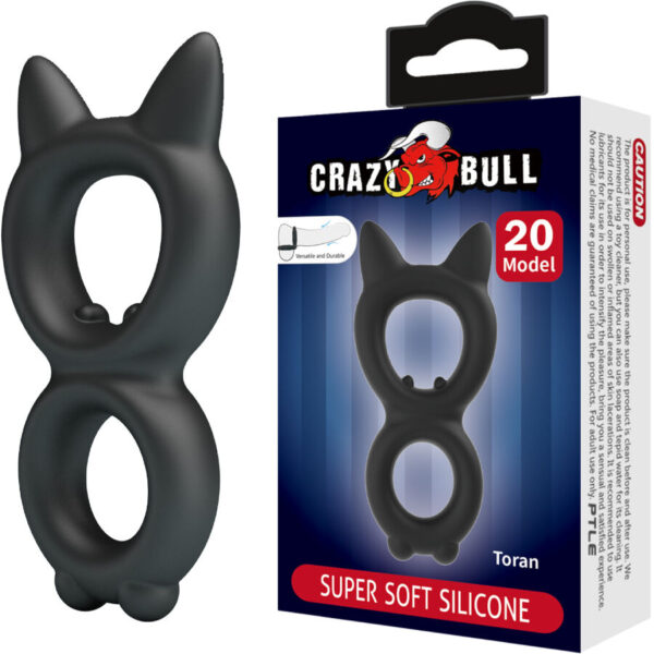 POTENTE - CRAZY BULL - ANEL DUPLO DE SILICONE TORAN MODELO 20
