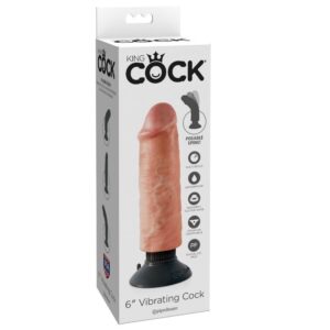POTENTE - KING COCK - VIBRADOR DILDO 15.24 CM NATURAL