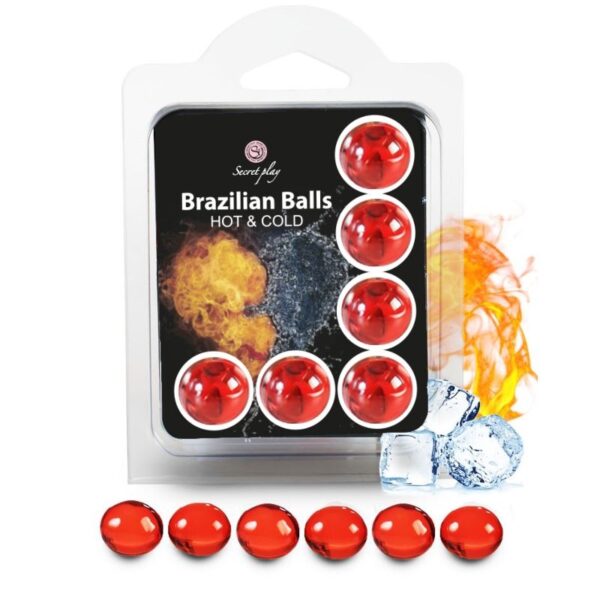 POTENTE - SECRETPLAY - CONJUNTO 6 BOLAS BRASILEIRAS EFEITO QUENTE E FRIO