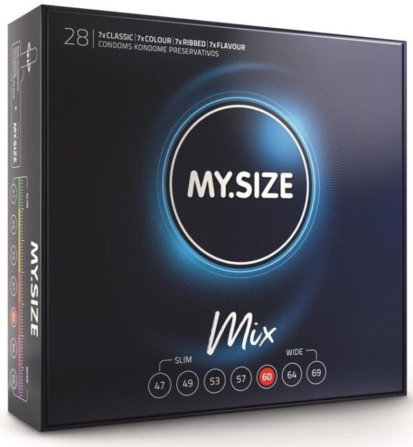 POTENTE - MY SIZE - MIX PRESERVATIVOS 60 MM 28 UNIDADES