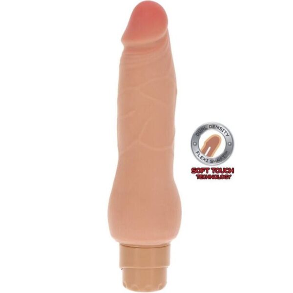 POTENTE - GET REAL - PELE VIBRADOR LISO DE DUAL DENSIDADE