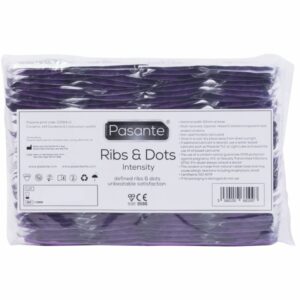 POTENTE - PASANTE - PRESERVATIVOS RIBS & DOTS INTENSITY 144 UNIDADES
