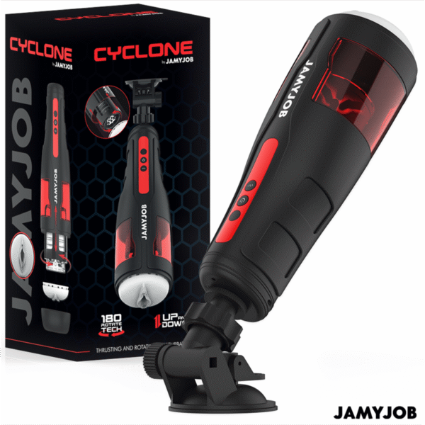 POTENTE - JAMYJOB - MASTURBADOR AUTOMÁTICO DE VAGINA CYCLONE 10 MODOS DE ROTAÇÃO E IMPULSO