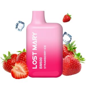 POTENTE - LOST MARY - BM600 NICOTINE VAPER 2% DESCARTÁVEL MORANGO ICE