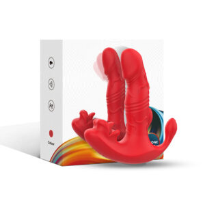 POTENTE - ARMONY - VIBRADOR ANAL CALCINHA C E ESTIMULADOR DO PONTO G CONTROLE REMOTO VERMELHO