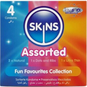 POTENTE - SKINS - PACOTE COM 4 PRESERVATIVOS PREMIUM VARIADOS