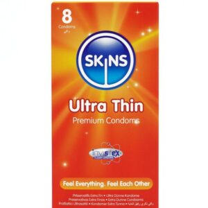 POTENTE - SKINS - PRESERVATIVOS ULTRA FINOS PREMIUM PACOTE COM 8