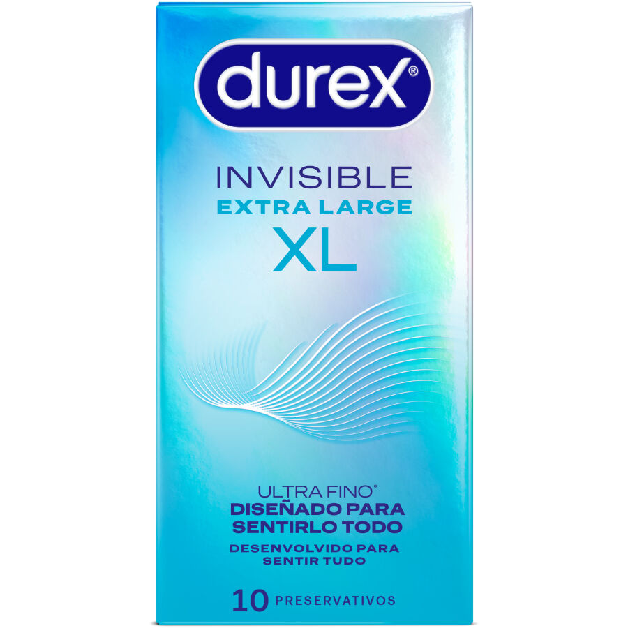 POTENTE - DUREX - PRESERVATIVOS INVISÍVEIS XL 10 UNIDADES