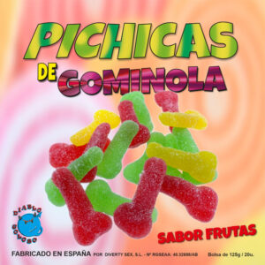 POTENTE - DIABLO GOLOSO - PICHITAS DE GUMMINOL DE FRUTA COM AÚCAR