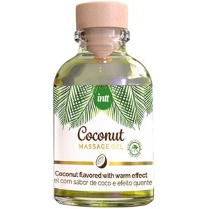 POTENTE - INTT - GEL DE MASSAGEM VEGANO COM SABOR DE COCO E EFEITO AQUECEDOR