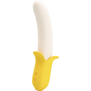 POTENTE - PRETTY LOVE - BANANA GEEK SUPER POWER 7 VIBRAÕES PARA CIMA E PARA BAIXO SILICONE PRETO