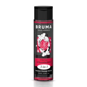 POTENTE - BRUMA - ÓLEO DE MASSAGEM PREMIUM EFEITO CALOR SABOR MORANGO 3 EM 1 - 100 ML