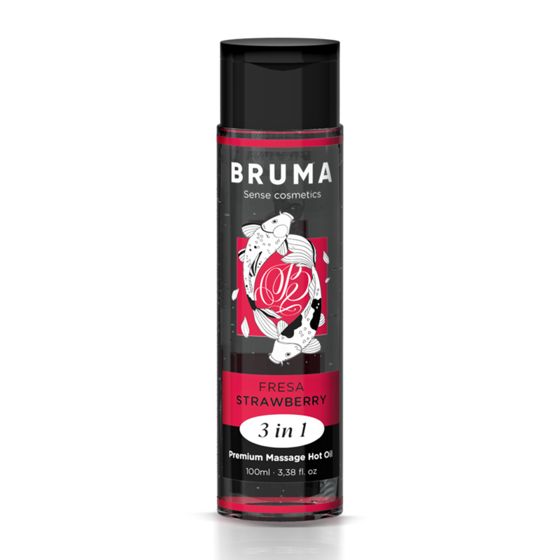 POTENTE - BRUMA - ÓLEO DE MASSAGEM PREMIUM EFEITO CALOR SABOR MORANGO 3 EM 1 - 100 ML