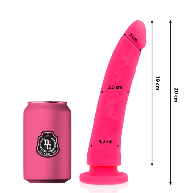 POTENTE - DELTA CLUB -TOYS DILDO MÉDICO ROSA SILICONE 20 CM -O- 4 CM