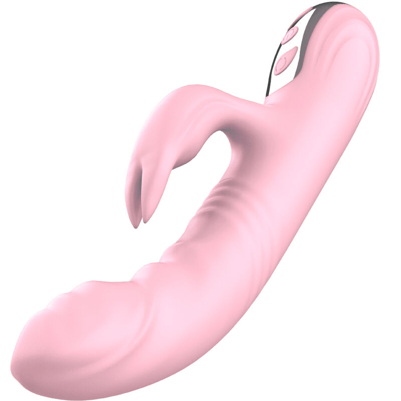 POTENTE - ARMONY - VIBRADOR DE COELHO TOTALMENTE ROSA EFEITO DE CALOR