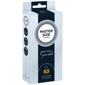 POTENTE - MISTER SIZE - PRESERVATIVO TAMANHO M 53 MM (10 UNIDADES)