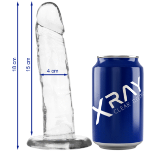 POTENTE - X RAY - DILDO TRANSPARENTE 18 CM -O- 4 CM