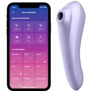 POTENTE - SATISFYER - VIBRADOR DE PULSO DE AR DUAL PLEASURE MALVA