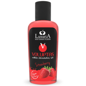 POTENTE - INTIMATELINE LUXURIA - VOLUPTAS GEL DE MASSAGEM COMESTÍVEL EFEITO AQUECEDOR - MORANGO 100 ML