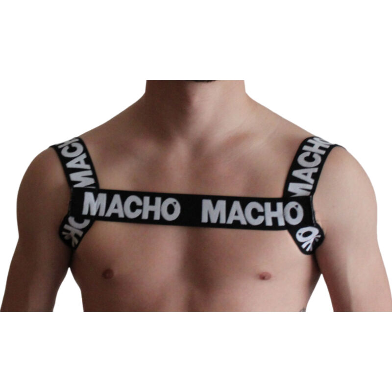 POTENTE - MACHO - ARNÊS DUPLO PRETO