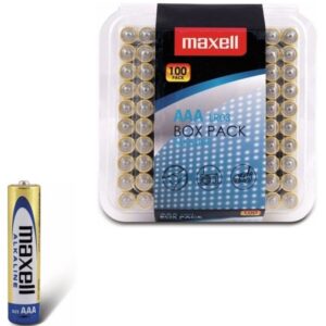 POTENTE - MAXELL - PILHA ALCALINA AAA LR03 PACK*100 PILHAS