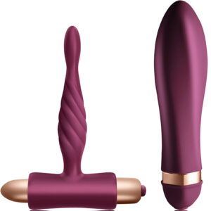 POTENTE - CLIMAXIMUM - KIT DARE VIBRADOR TORCIDO + PLUG ANAL INICIANTES