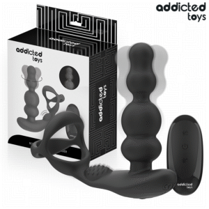 POTENTE - ADDICTED TOYS - MASSAGEADOR DE PRÓSTATA GIRATÓRIO COM CONTROLE REMOTO