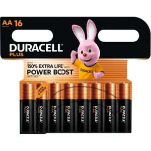 POTENTE - DURACELL - PLUS POWER BOOST PILHAS ALCALINAS AA LR6 BLISTER x 16