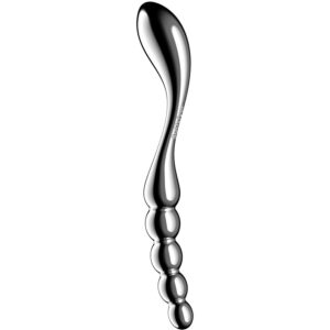 POTENTE - SATISFYER - STAR FORCE 1 DILDO DE AÇO INOXIDÁVEL COM DUAS EXTREMIDADES