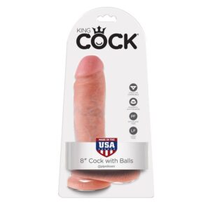 POTENTE - KING COCK - 8 CARNE DE DILDO COM BOLAS 20.3 CM