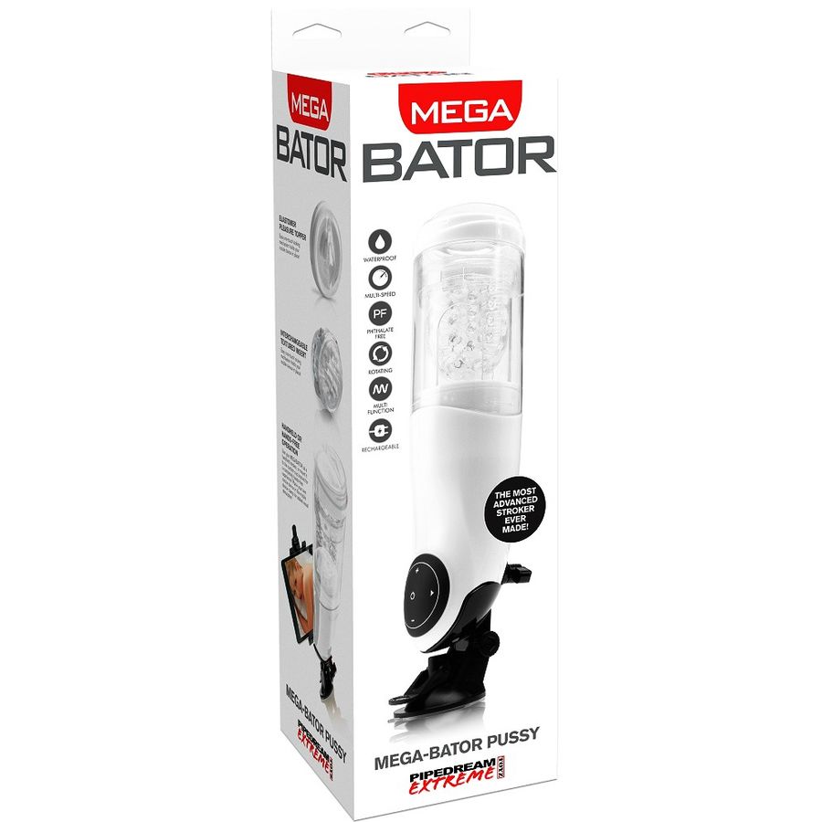 POTENTE - EXTREME TOYZ - PDX MEGA BATOR USB MASTURBADOR MASCULINO VAGINA BRANCO