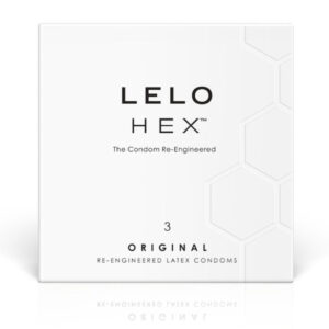 POTENTE - LELO - CAIXA DE PRESERVATIVO HEX 3 UNIDADES
