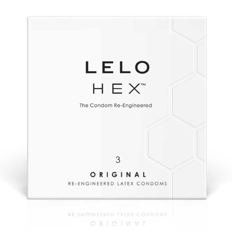 POTENTE - LELO - CAIXA DE PRESERVATIVO HEX 3 UNIDADES