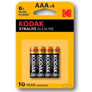 POTENTE - KODAK - BATERIA ALCALINA XTRALIFE AAA LR03 * 4