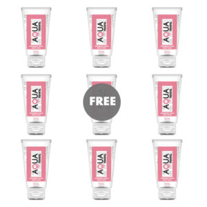 POTENTE - AQUA TRAVEL - LUBRIFICANTE À BASE DE ÁGUA COM SABOR DE CREME DE MORANGO AQUA TRAVEL - 50 ML 8+1 GRÁTIS