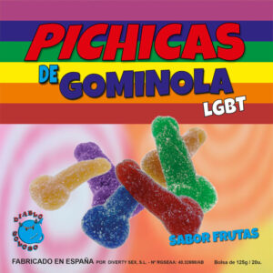 POTENTE - PRIDE - FRUTAS DE PÊNIS GOMAS COM AÚCAR LGBT