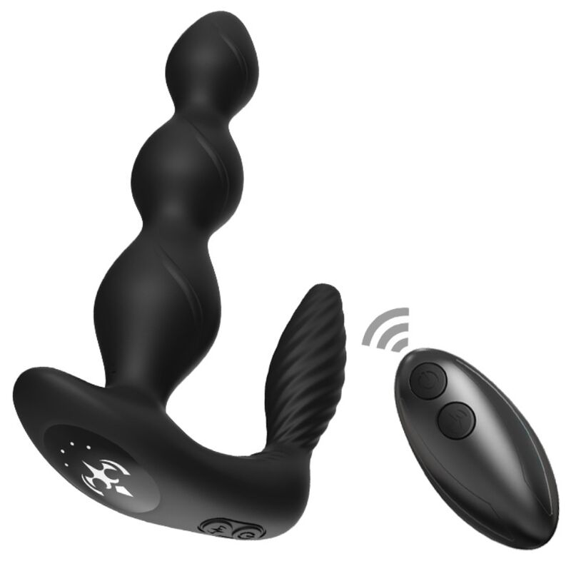 POTENTE - ARMONY - VIBRADOR E ESTIMULADOR MANFUN PLUG ANAL CONTROLE REMOTO PRETO