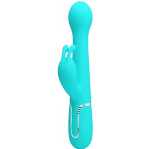 POTENTE - PRETTY LOVE - VIBRADOR COELHO DEJON 3 EM 1 MULTIFUNO AQUA VERDE